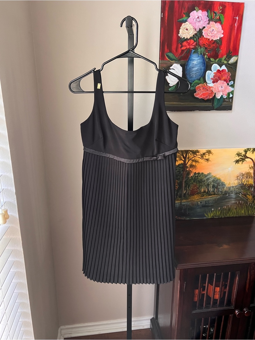 Miss sixty vintage Black Pleated Sleeveless Dress